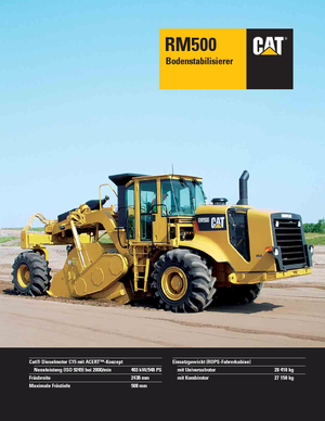 रोड रीसाइक्लिंग मशीन/-कोल्ड रीसाइकलर Caterpillar RM500 