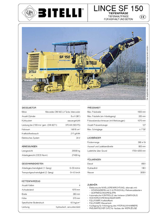 कोल्ड मिलिंग मशीन Bitelli SF 150