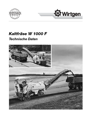 कोल्ड मिलिंग मशीन Wirtgen W 1000 F