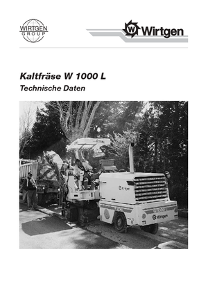कोल्ड मिलिंग मशीन Wirtgen W 1000 L