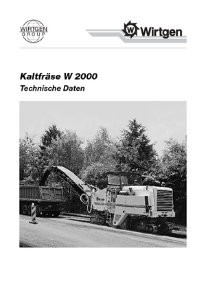 कोल्ड मिलिंग मशीन Wirtgen W 2000