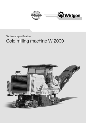कोल्ड मिलिंग मशीन Wirtgen W 2000