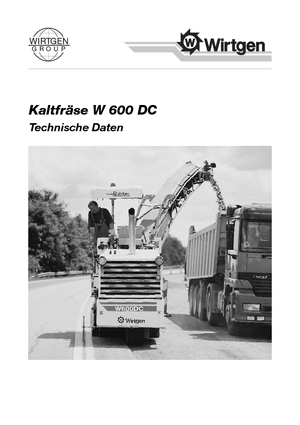 कोल्ड मिलिंग मशीन Wirtgen W 600 DC