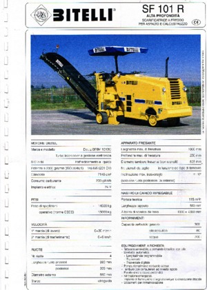 कोल्ड मिलिंग मशीन Bitelli SF 101 R