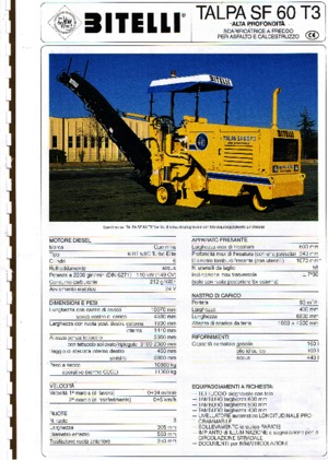 कोल्ड मिलिंग मशीन Bitelli SF 60 T3