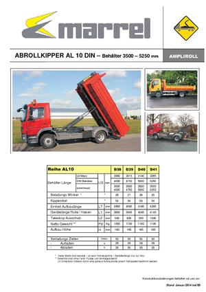रोल-ऑफ टिपर Marrel AL 10 DIN 40 B