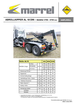 रोल-ऑफ टिपर Marrel AL 18 DIN 54 B
