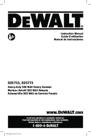 रोटरी हैमर DEWALT D25773K