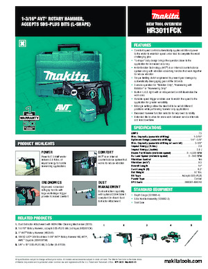 रोटरी हैमर Makita HR3011FCK