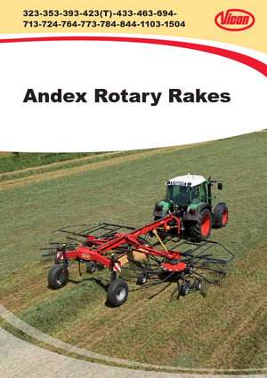 रोटरी रेक Vicon Andex 714 T Vario