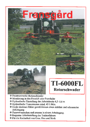 रोटरी रेक Fransgard TI 6000 FL
