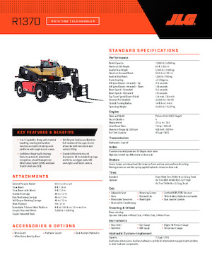 रोटेटिंग टेलीहैंडलर JLG R1370 