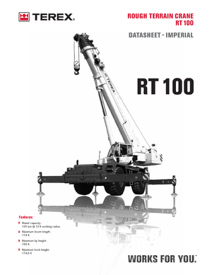 रफ-टेरेन क्रेन Terex Bendini RT 100