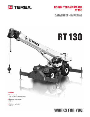 रफ-टेरेन क्रेन Terex Bendini RT 130