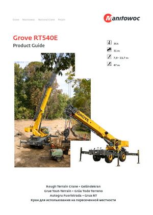 रफ-टेरेन क्रेन Grove RT540E 