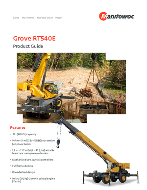 रफ-टेरेन क्रेन Grove RT540E 