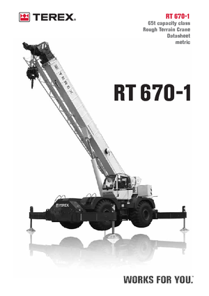 रफ-टेरेन क्रेन Terex Bendini RT 670
