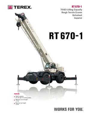 रफ-टेरेन क्रेन Terex Bendini RT 670