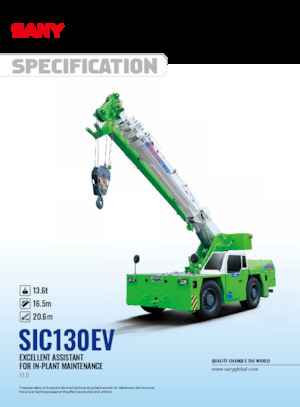 रफ-टेरेन क्रेन Sany SIC130 EV