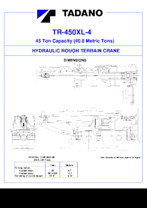 रफ-टेरेन क्रेन Tadano TR-450XL