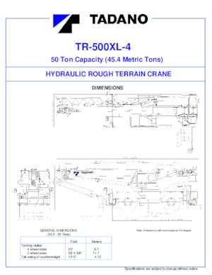रफ-टेरेन क्रेन Tadano TR-500XL-4