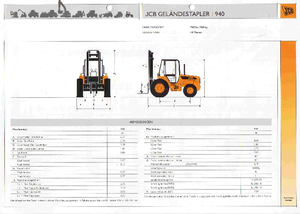 रफ टेरेन फोर्कलिफ्ट JCB 940-2
