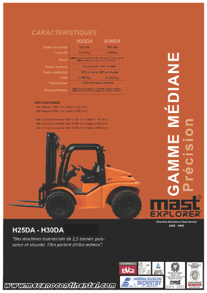 रफ टेरेन फोर्कलिफ्ट Mast Explorer H 30 DA