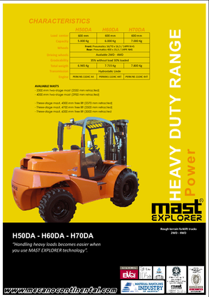 रफ टेरेन फोर्कलिफ्ट Mast Explorer H 50 DA