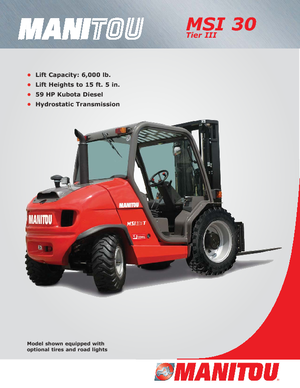 रफ टेरेन फोर्कलिफ्ट Manitou MSI 30 T