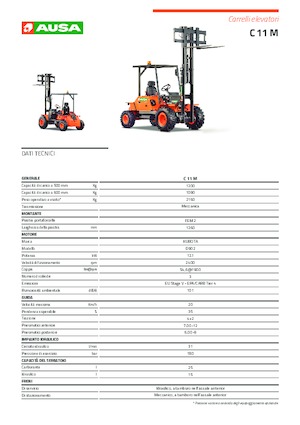 रफ टेरेन फोर्कलिफ्ट Ausa C 11 M