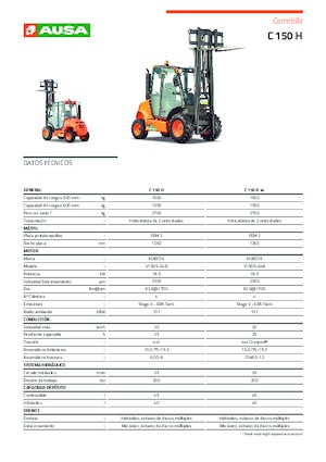 रफ टेरेन फोर्कलिफ्ट Ausa C 150 H