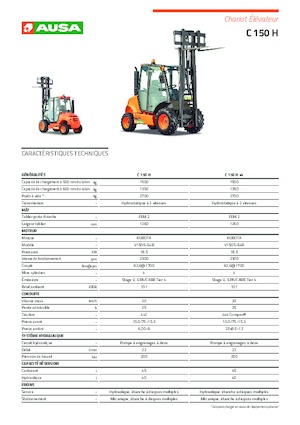 रफ टेरेन फोर्कलिफ्ट Ausa C 150 H x2