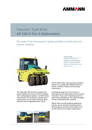 रबर-व्हील्ड रोलर Ammann AP 240 H-T3