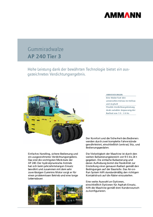 रबर-व्हील्ड रोलर Ammann AP 240 T3