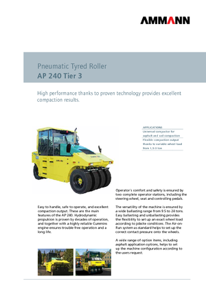 रबर-व्हील्ड रोलर Ammann AP 240 T3