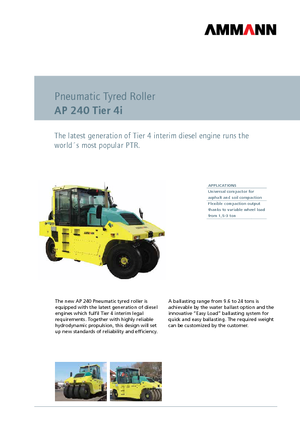 रबर-व्हील्ड रोलर Ammann AP 240 T4