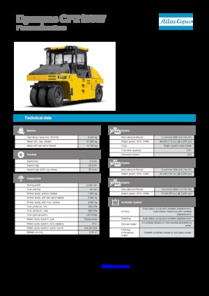 रबर-व्हील्ड रोलर Dynapac CP 2100 W 