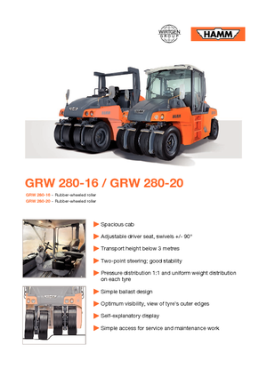रबर-व्हील्ड रोलर Hamm GRW 280-16