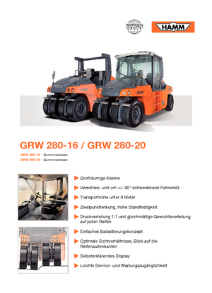 रबर-व्हील्ड रोलर Hamm GRW 280-20
