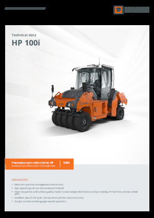 रबर-व्हील्ड रोलर Hamm HP 100i