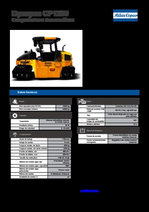 रबर-व्हील्ड रोलर Dynapac CP 1200