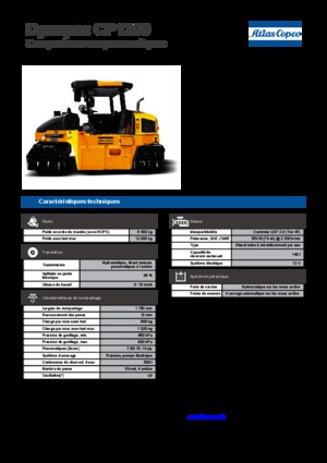 रबर-व्हील्ड रोलर Dynapac CP 1200