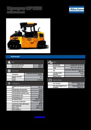 रबर-व्हील्ड रोलर Dynapac CP 1200