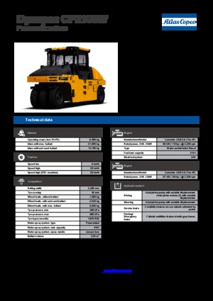 रबर-व्हील्ड रोलर Dynapac CP 2100 W
