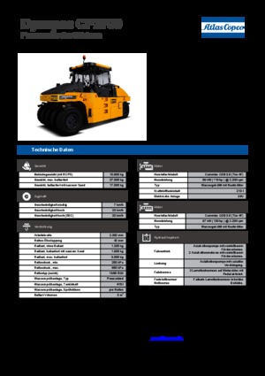 रबर-व्हील्ड रोलर Dynapac CP 2700