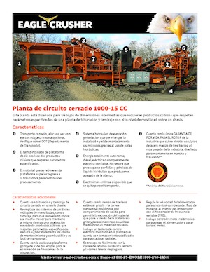 रबल रीसाइक्लिंग प्लांट Eagle Crusher 1000-15 CC
