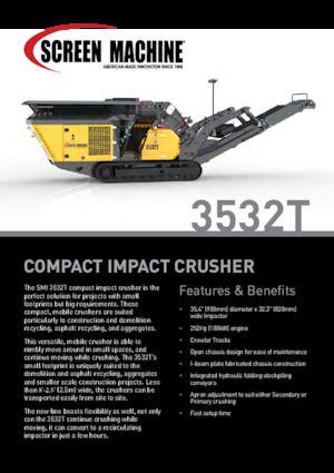 रबल रीसाइक्लिंग प्लांट Screen Machine Industries  3532T