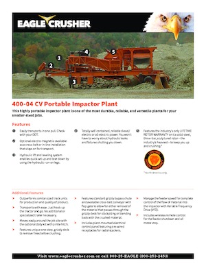 रबल रीसाइक्लिंग प्लांट Eagle Crusher 400-04 CV