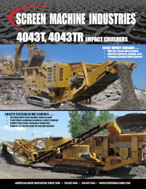 रबल रीसाइक्लिंग प्लांट Screen Machine Industries  4043T