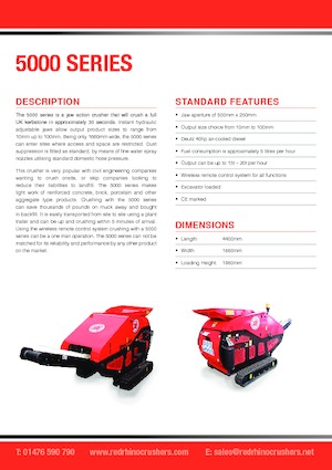 रबल रीसाइक्लिंग प्लांट Red Rhino 5000 series
